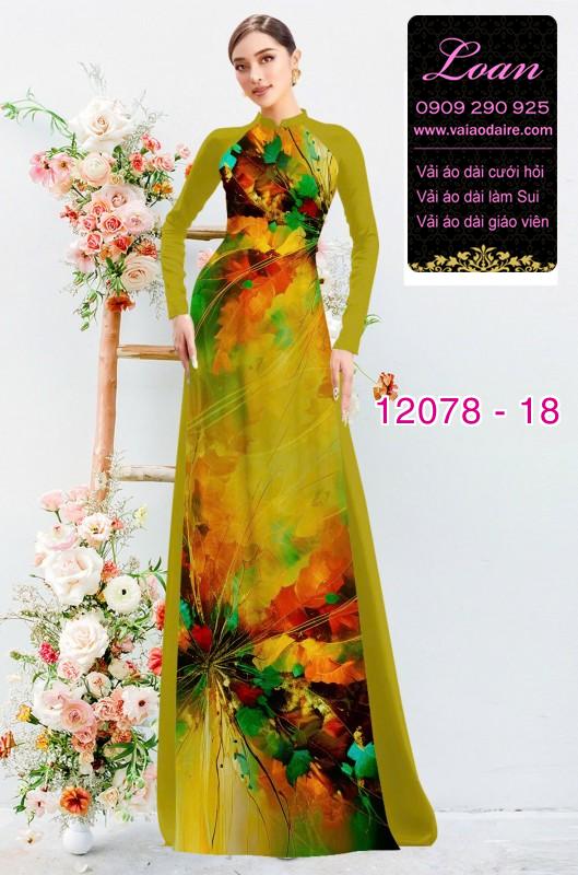 Vải áo dài in hoa 3D