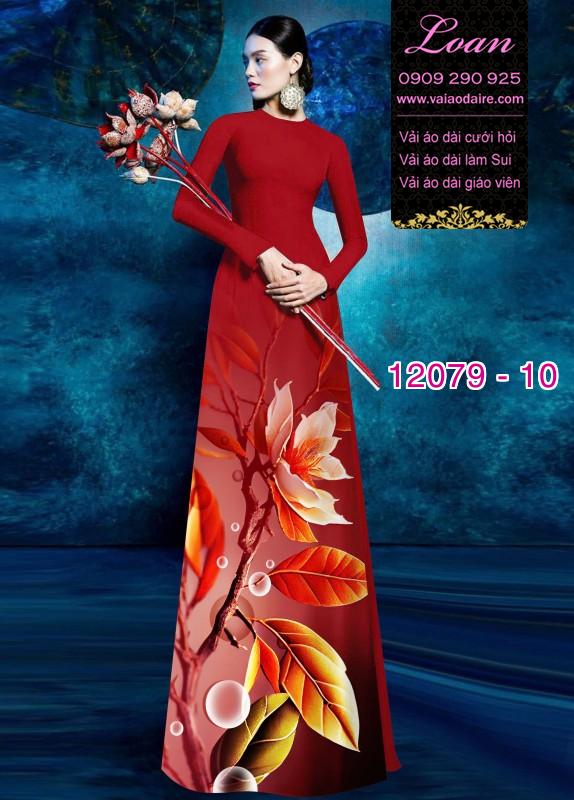 Vải áo dài in hoa 3D Vải áo dài in hoa 3D