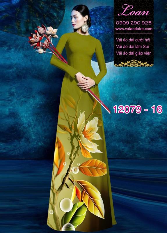 Vải áo dài in hoa 3D Vải áo dài in hoa 3D