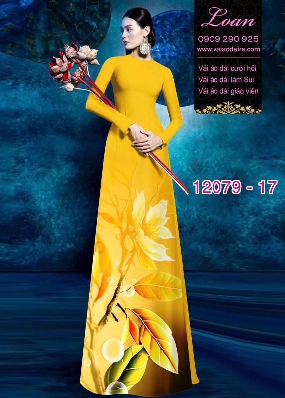 Vải áo dài in hoa 3D Vải áo dài in hoa 3D