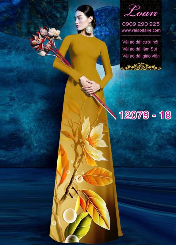 Vải áo dài in hoa 3D Vải áo dài in hoa 3D