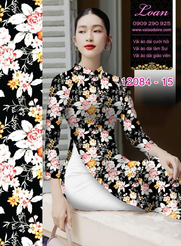 Vải áo dài in hoa 3D Vải áo dài in hoa 3D
