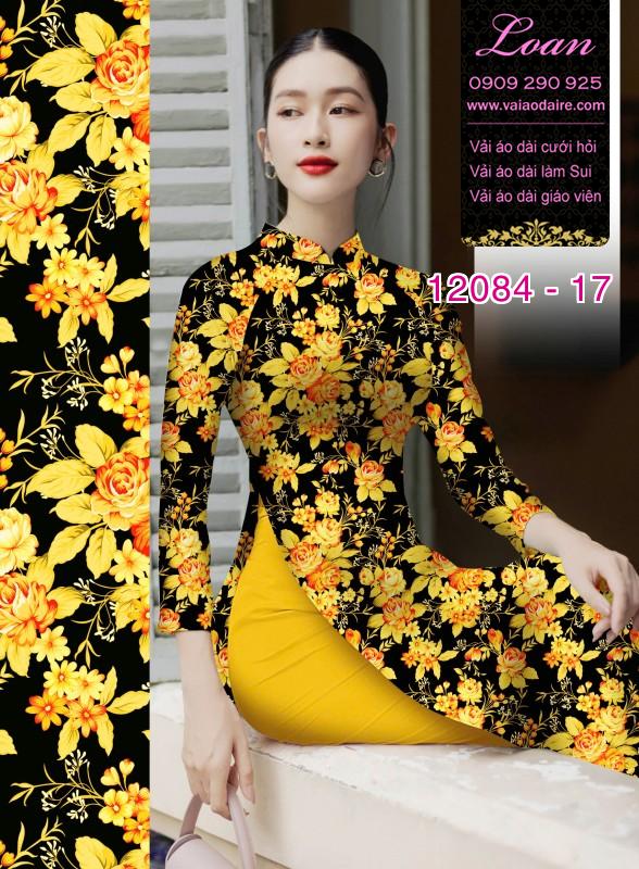 Vải áo dài in hoa 3D Vải áo dài in hoa 3D