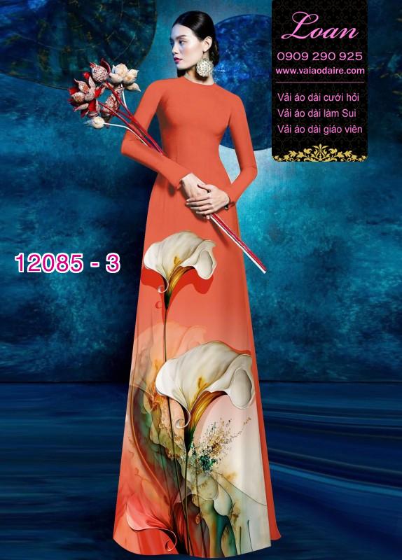 Vải áo dài in hoa 3D Vải áo dài in hoa 3D