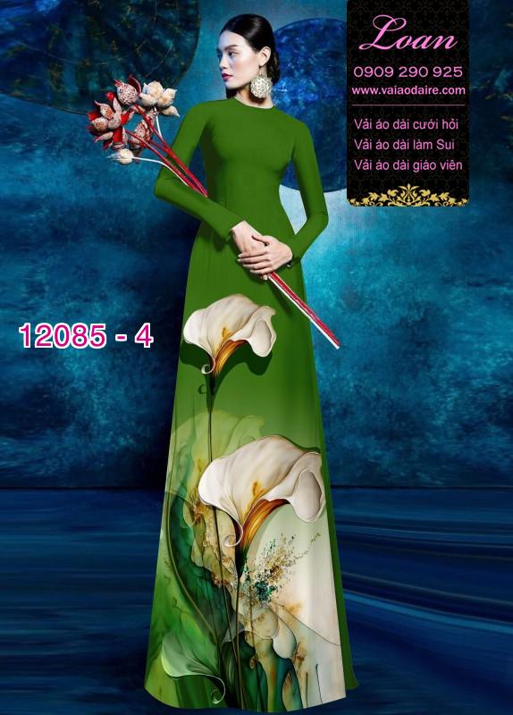 Vải áo dài in hoa 3D Vải áo dài in hoa 3D