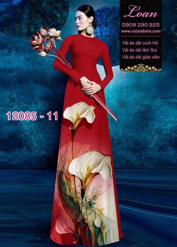 Vải áo dài in hoa 3D Vải áo dài in hoa 3D