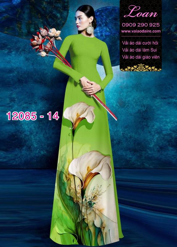 Vải áo dài in hoa 3D Vải áo dài in hoa 3D