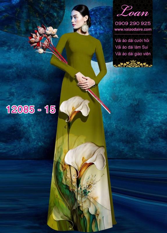 Vải áo dài in hoa 3D Vải áo dài in hoa 3D