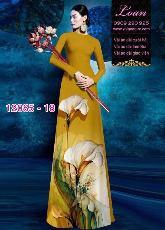 Vải áo dài in hoa 3D Vải áo dài in hoa 3D