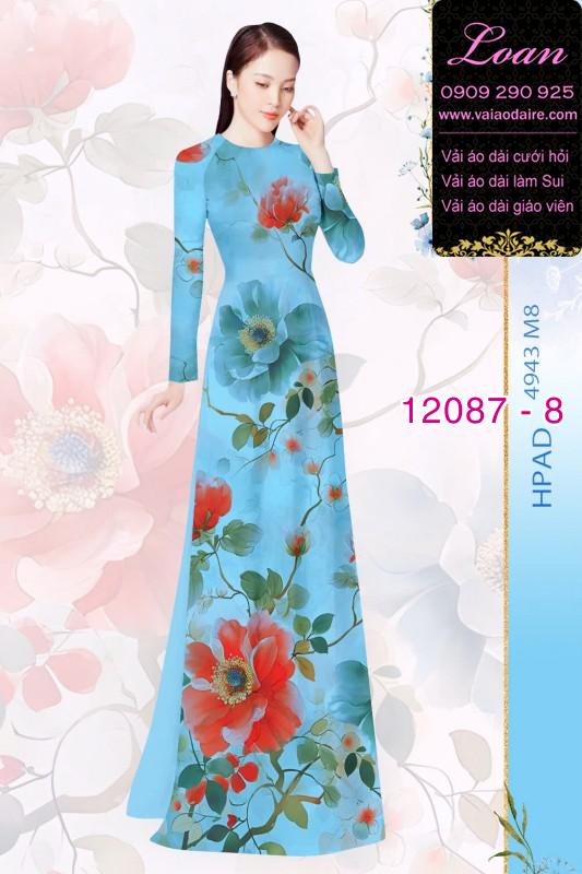 Vải áo dài hoa in 3D