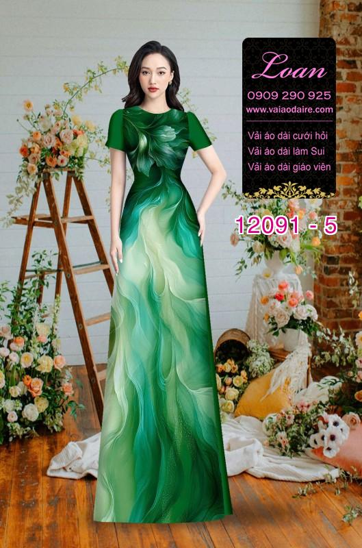 Vải áo dài hoa in 3D Vải áo dài hoa in 3D