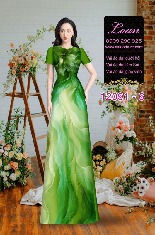 Vải áo dài hoa in 3D Vải áo dài hoa in 3D