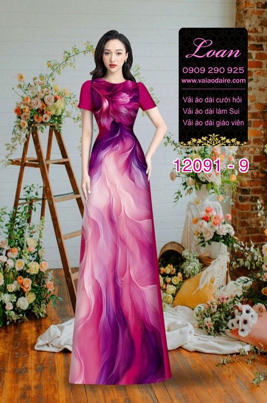 Vải áo dài hoa in 3D Vải áo dài hoa in 3D