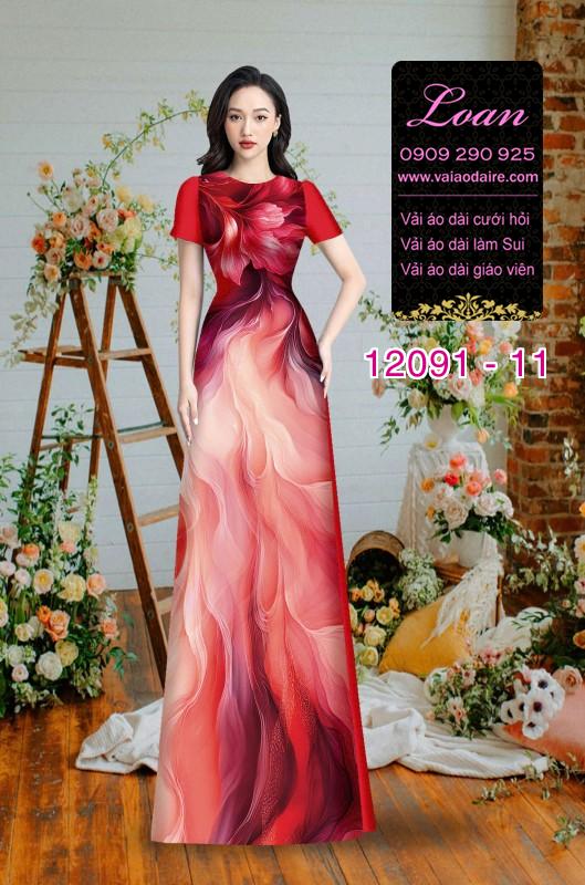 Vải áo dài hoa in 3D Vải áo dài hoa in 3D