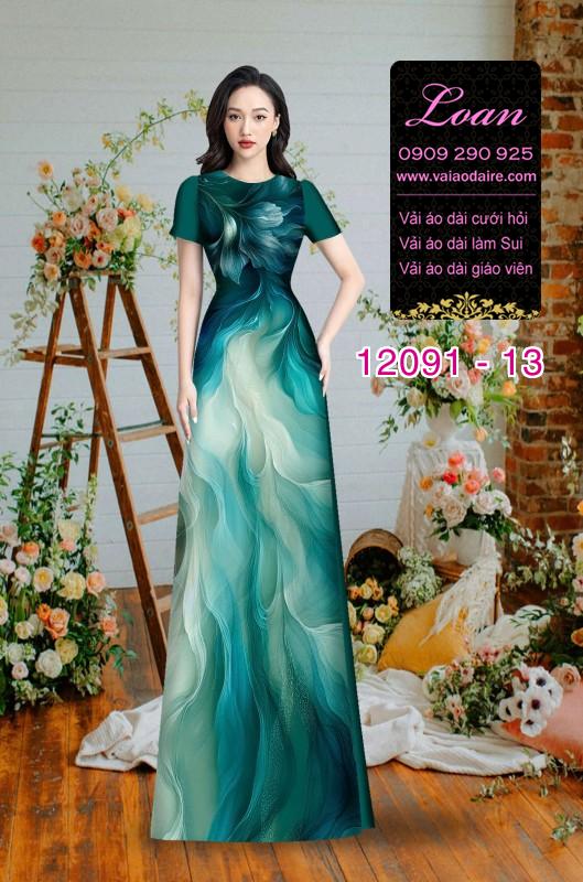 Vải áo dài hoa in 3D Vải áo dài hoa in 3D