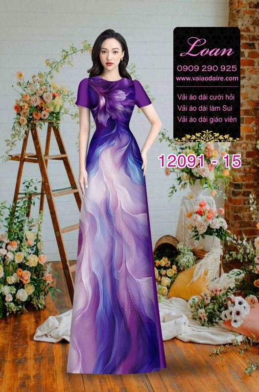 Vải áo dài hoa in 3D Vải áo dài hoa in 3D