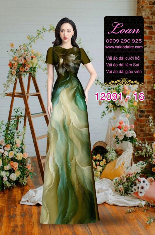 Vải áo dài hoa in 3D Vải áo dài hoa in 3D