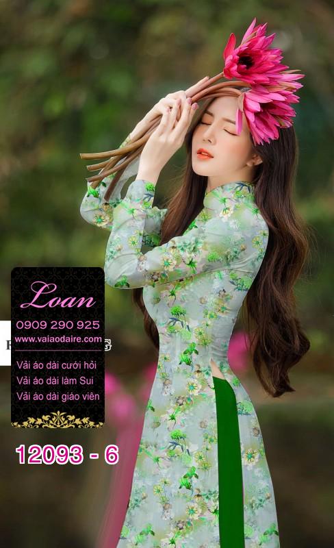 Vải áo dài hoa nhí in 3D Vải áo dài hoa nhí in 3D