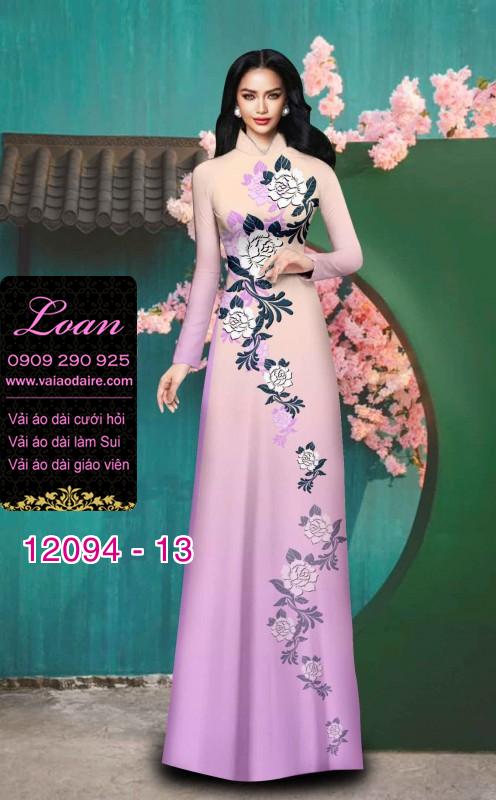Vải áo dài hoa in 3D Vải áo dài hoa in 3D