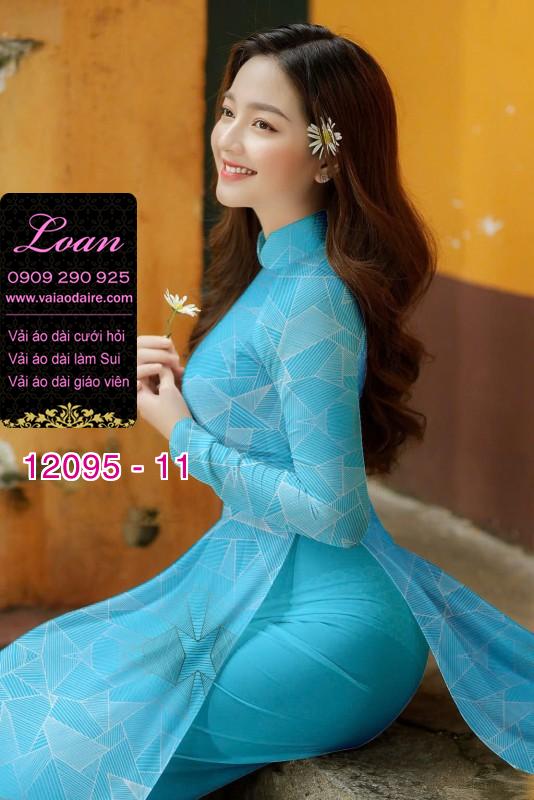Vải áo dài hoa nhí in 3D