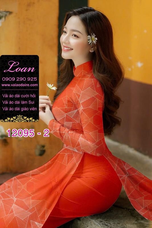 Vải áo dài hoa nhí in 3D