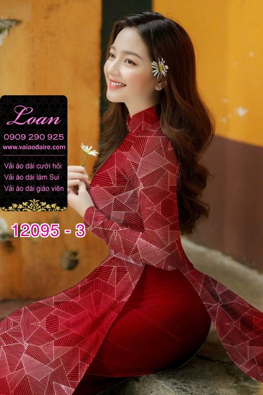 Vải áo dài hoa nhí in 3D