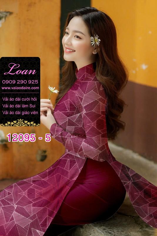 Vải áo dài hoa nhí in 3D