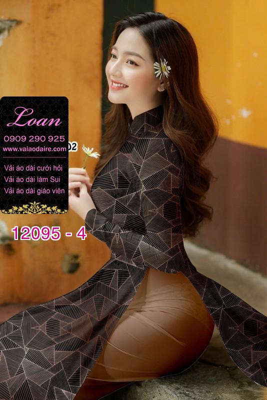 Vải áo dài hoa nhí in 3D