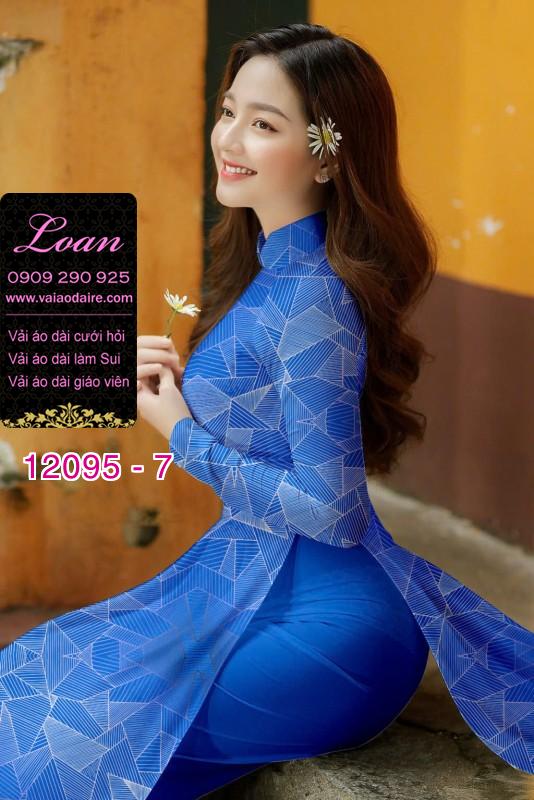 Vải áo dài hoa nhí in 3D