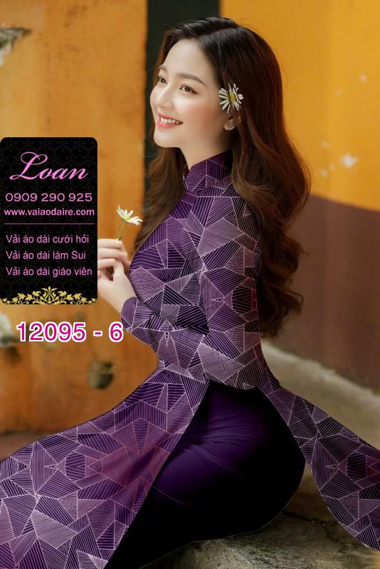 Vải áo dài hoa nhí in 3D