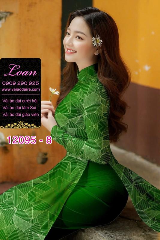 Vải áo dài hoa nhí in 3D
