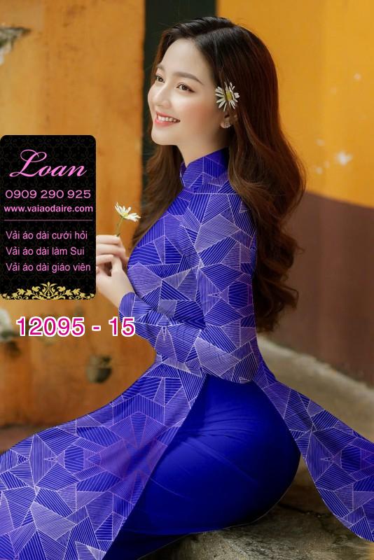 Vải áo dài hoa nhí in 3D