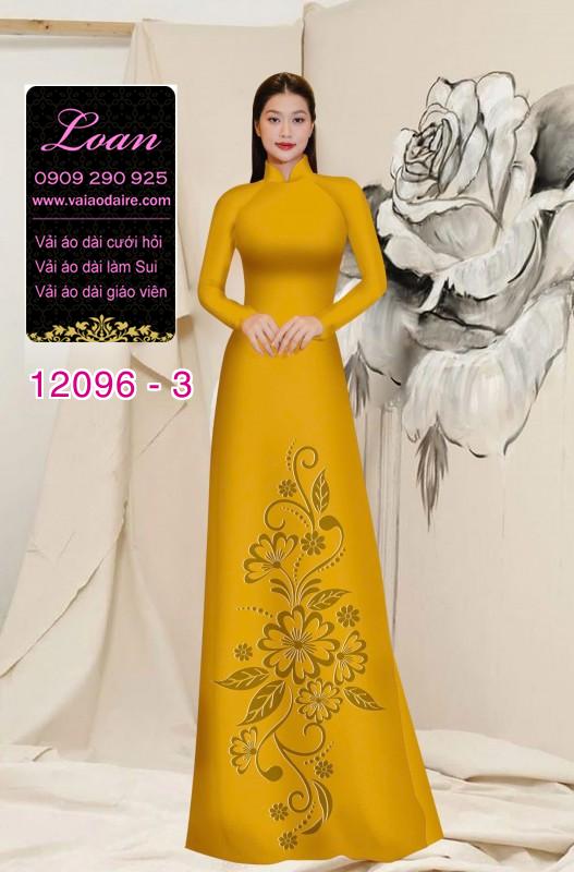 Vải áo dài hoa in 4D Vải áo dài hoa in 4D
