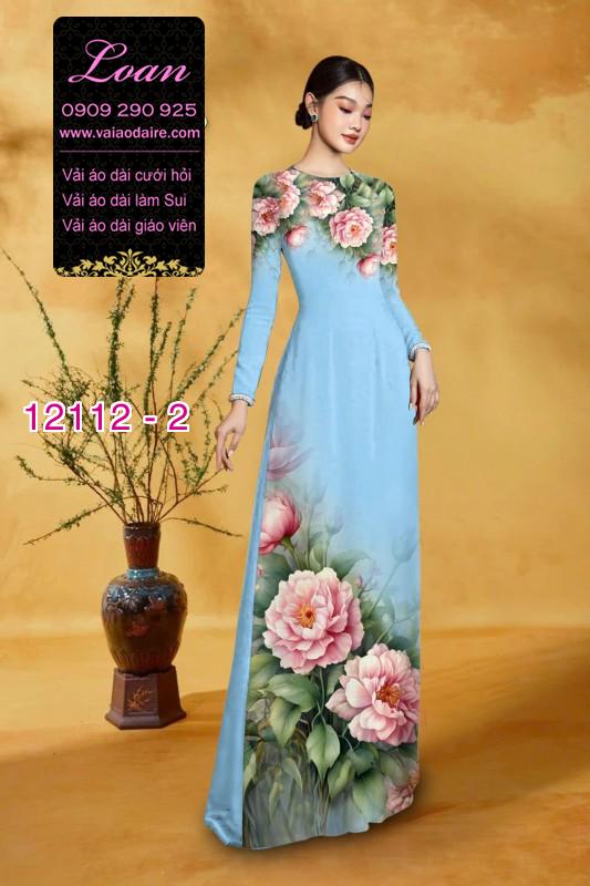 Vải áo dài hoa in 3D Vải áo dài hoa in 3D