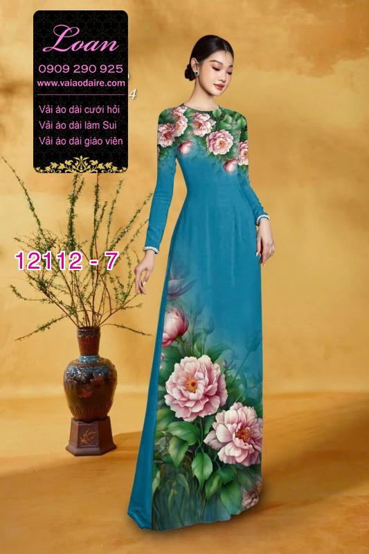 Vải áo dài hoa in 3D Vải áo dài hoa in 3D