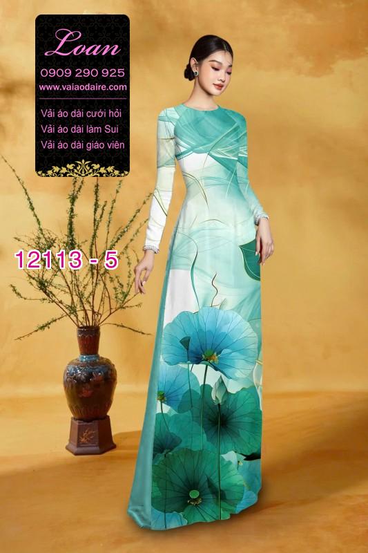 Vải áo dài hoa in 3D Vải áo dài hoa in 3D
