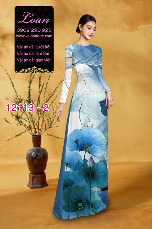 Vải áo dài hoa in 3D Vải áo dài hoa in 3D