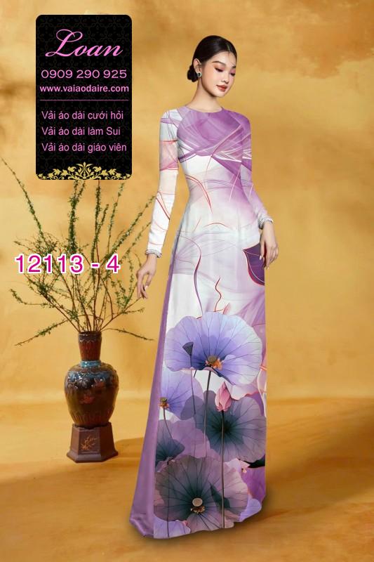 Vải áo dài hoa in 3D Vải áo dài hoa in 3D