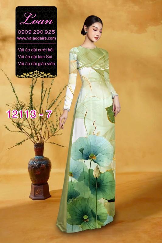 Vải áo dài hoa in 3D Vải áo dài hoa in 3D