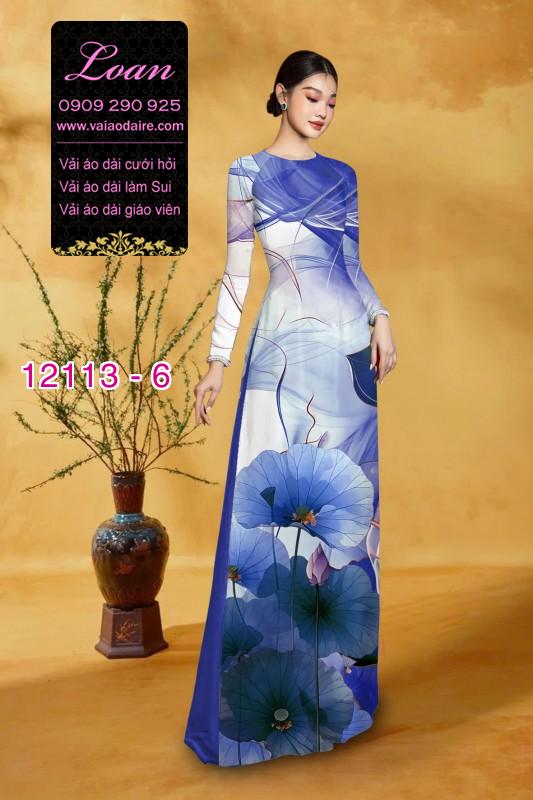 Vải áo dài hoa in 3D Vải áo dài hoa in 3D