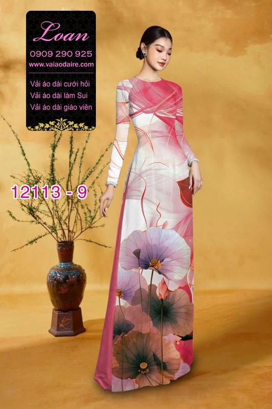 Vải áo dài hoa in 3D Vải áo dài hoa in 3D
