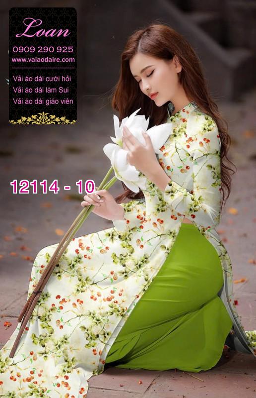 Vải áo dài hoa in 3D Vải áo dài hoa in 3D