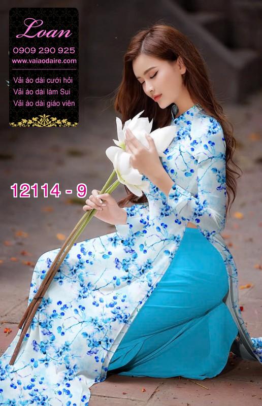 Vải áo dài hoa in 3D Vải áo dài hoa in 3D