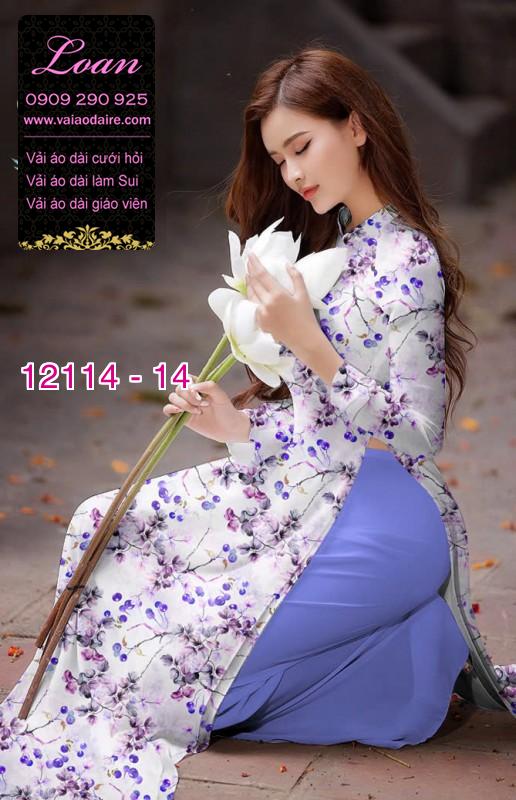 Vải áo dài hoa in 3D Vải áo dài hoa in 3D