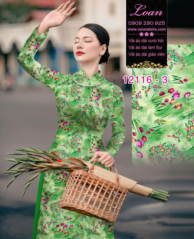 Vải áo dài hoa in 3D Vải áo dài hoa in 3D