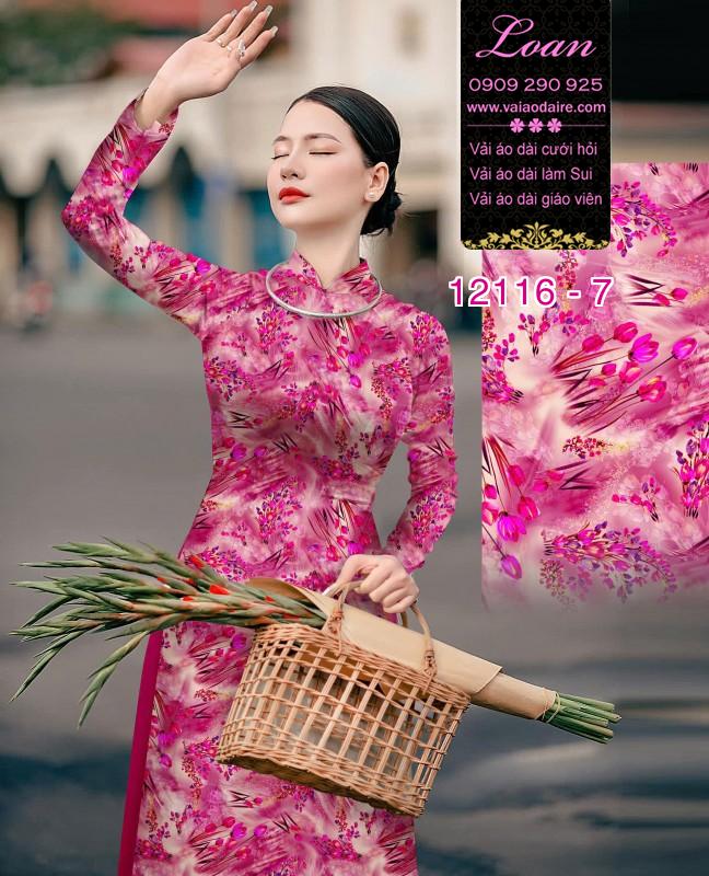 Vải áo dài hoa in 3D Vải áo dài hoa in 3D