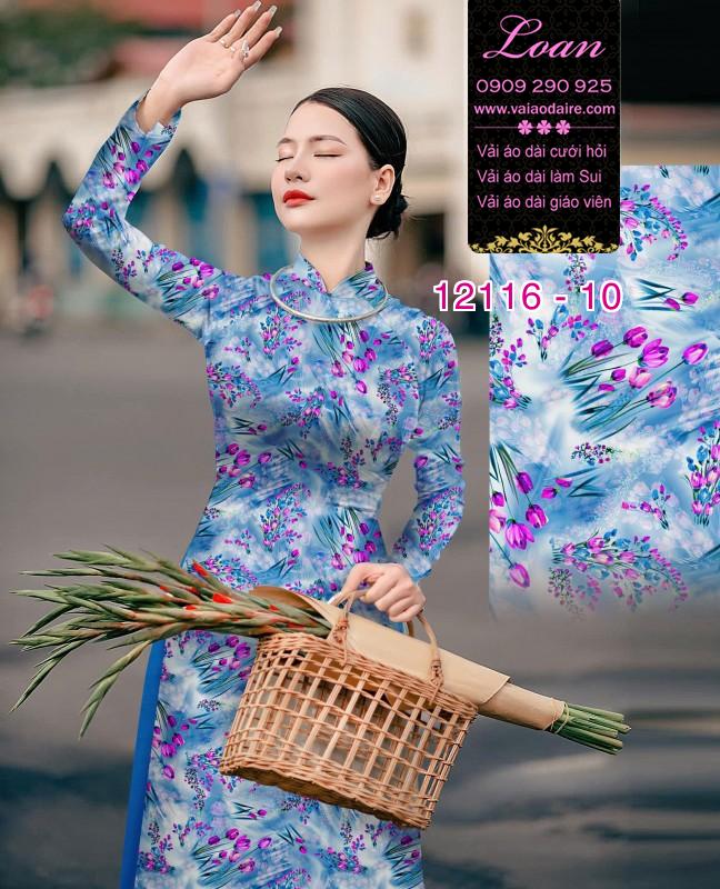 Vải áo dài hoa in 3D Vải áo dài hoa in 3D