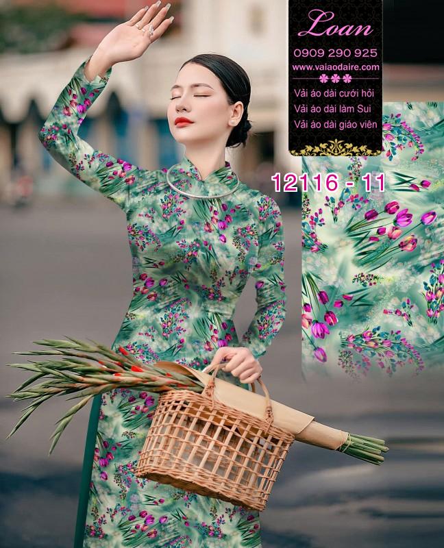 Vải áo dài hoa in 3D Vải áo dài hoa in 3D
