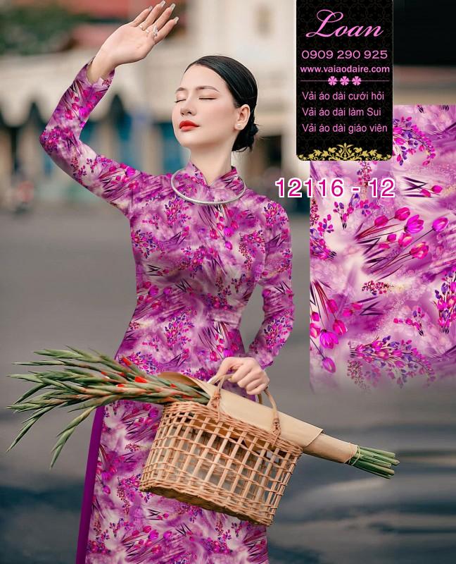 Vải áo dài hoa in 3D Vải áo dài hoa in 3D