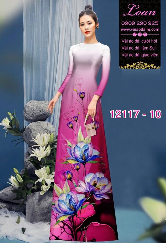 Vải áo dài hoa in 3D Vải áo dài hoa in 3D